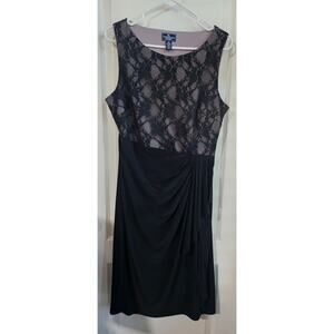 American Living Black Dress with Lace Top